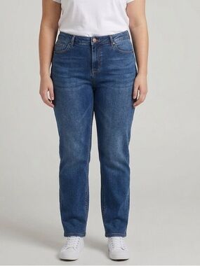 Suko Dark Wash Straight Leg Jeans - Blue Large